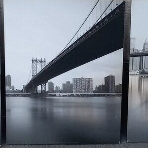 IKEA Gronby 4X Photographic Wall Art Panals New York City Bridges